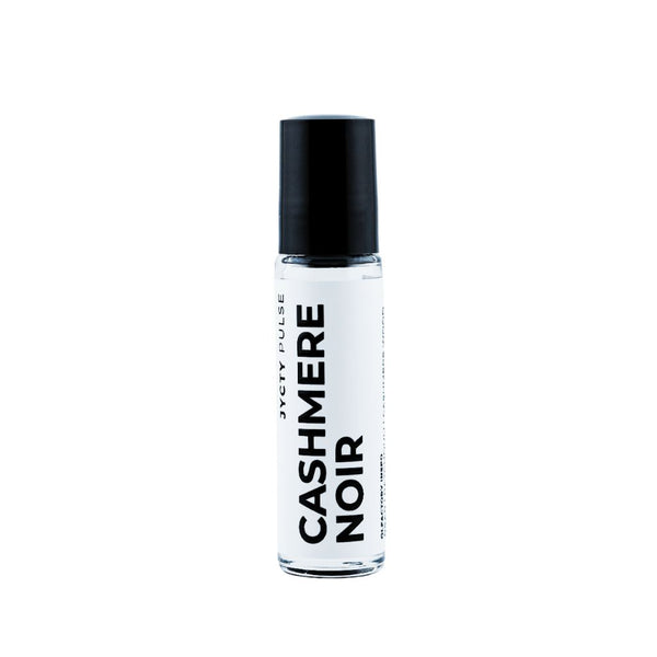 Roll-on bottle labeled 'Cashmere Noir' on a white background