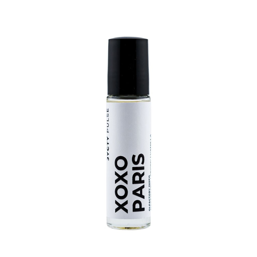 Roll-on bottle with 'XOXO PARIS' text on a white background